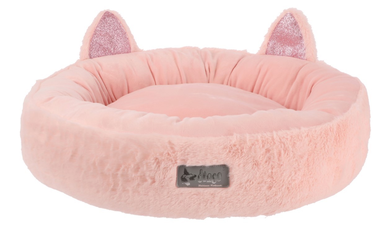 DINGO HugMe Legowisko z uszami 50 cm - różowe