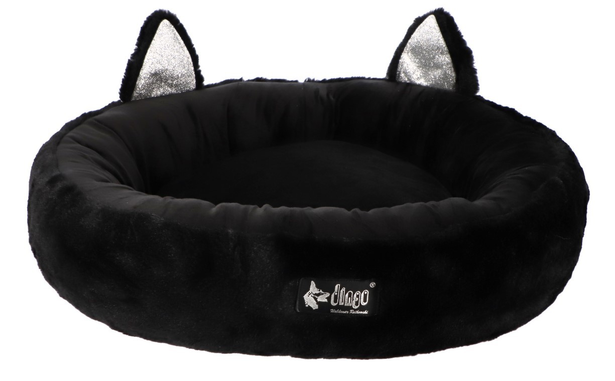 DINGO HugMe Legowisko z uszami 50 cm - czarne