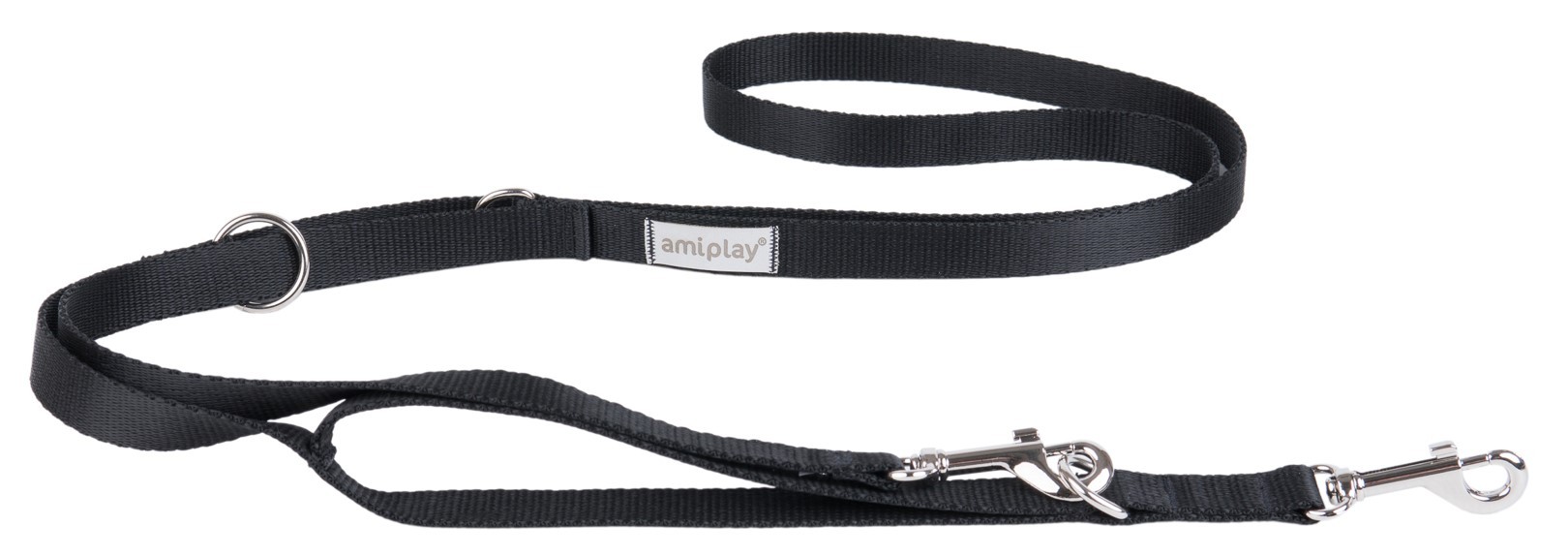 AMIPLAY Smycz regulowana 7 in 1 Samba - Czarna