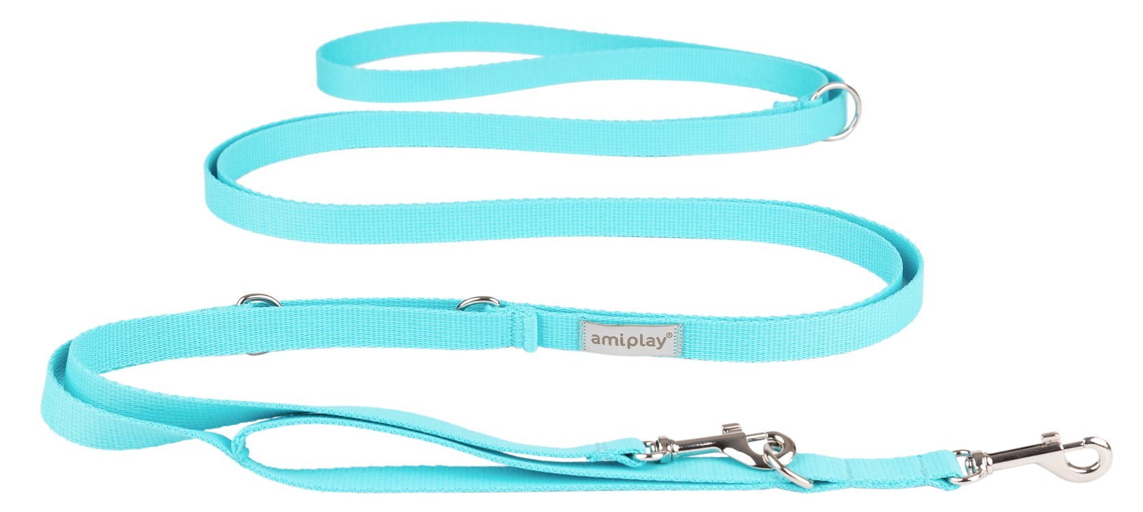 AMIPLAY Smycz regulowana 8 in 1 Samba - Turkusowy