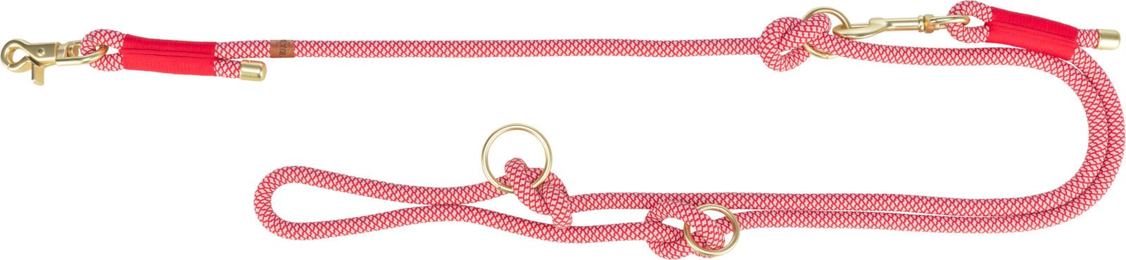 TRIXIE Soft Rope Smycz regulowana dla psa - czerwony/kremowy