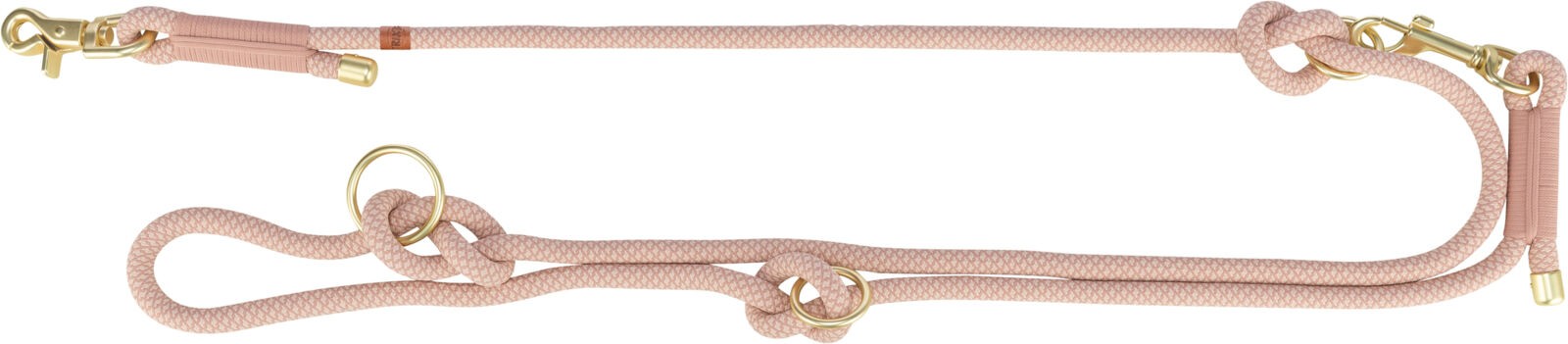 TRIXIE Soft Rope Smycz regulowana dla psa - różowy/jasnoróżowy