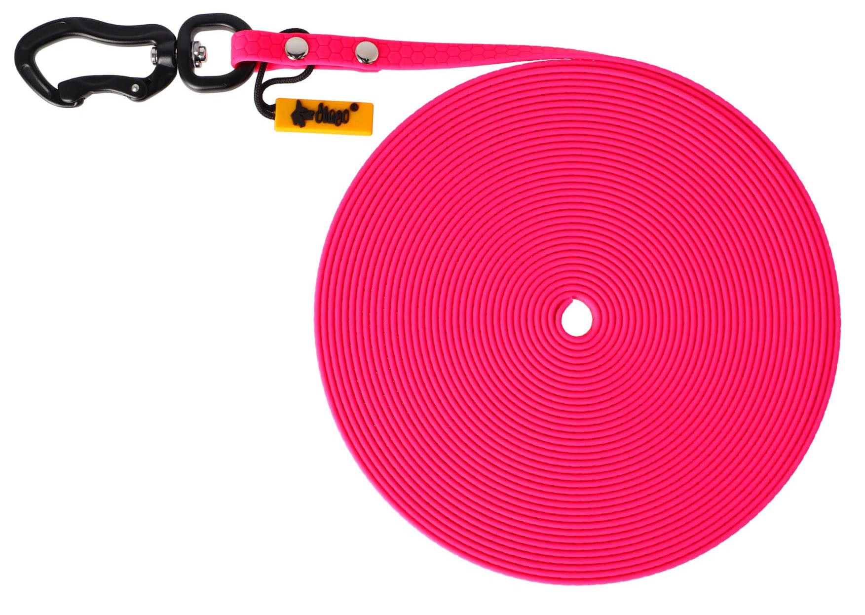 DINGO Smycz Treningowa bez rączki Flex Honey 1 cm x 10 m - różowa