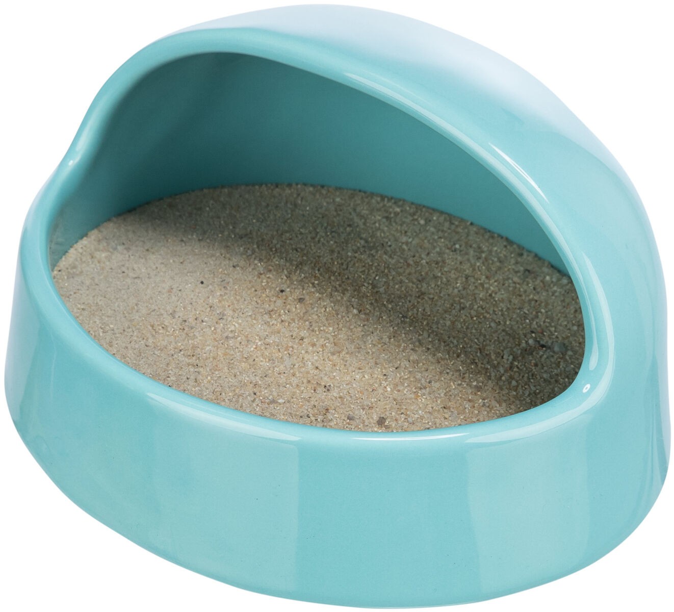 TRIXIE Basen do kąpieli piaskowych dla myszy ceramiczny 16 x 8 x 14 cm - turkusowy