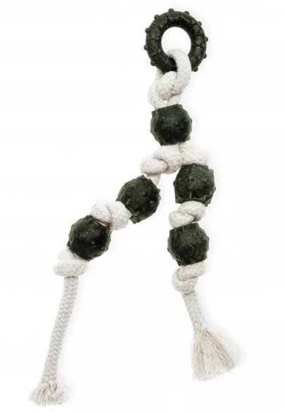 ECOMFY Zabawka Dental Toother Eco Olive 26 cm - 6 elementów