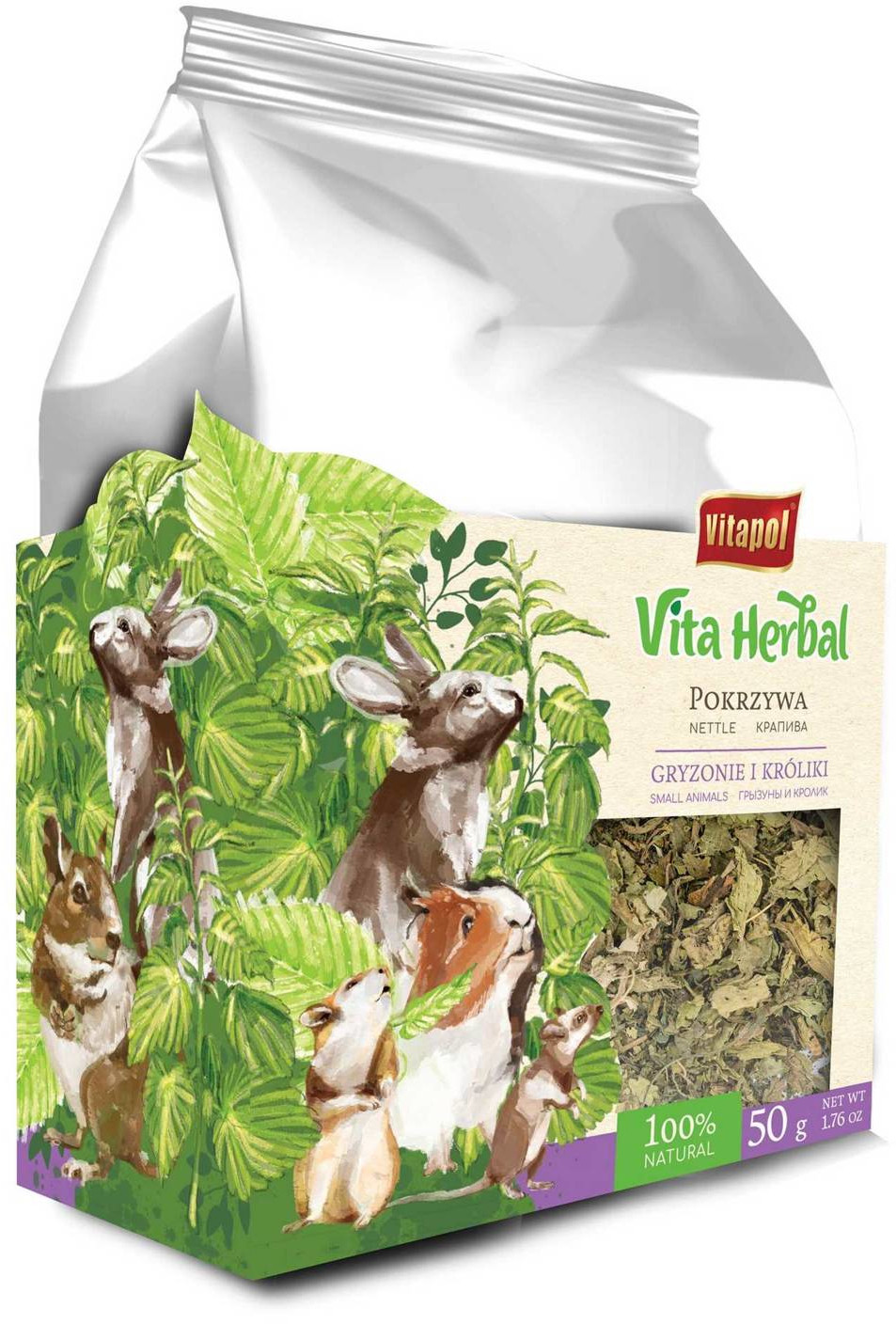 VITAPOL Vita Herbal dla gryzoni i królika - liść pokrzywy 50g