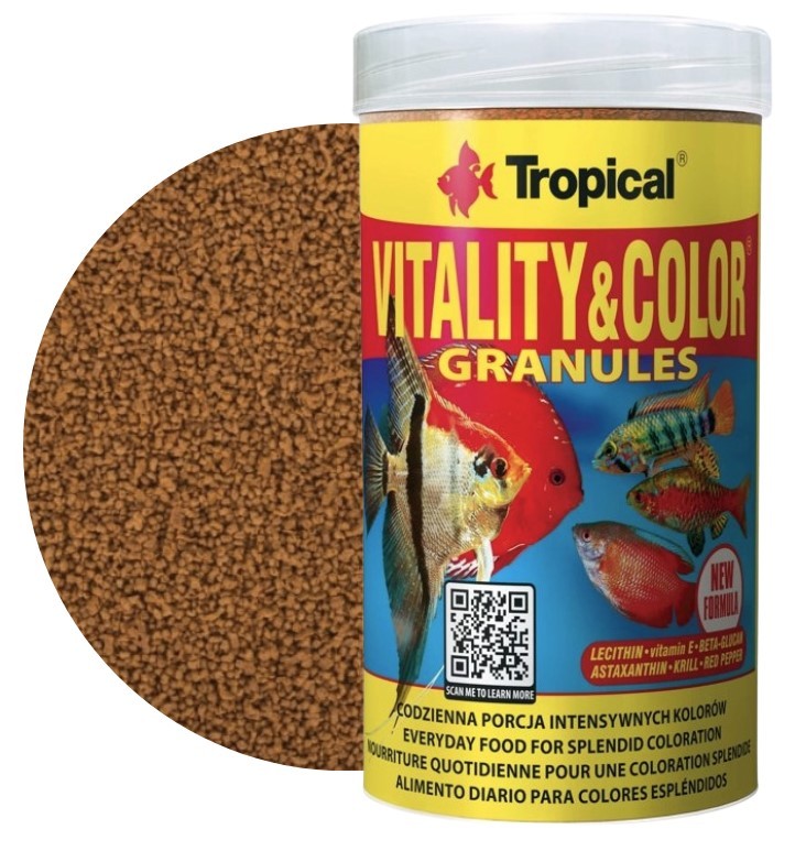 TROPICAL Vitality and Color Granulat - Wybarwiający pokarm dla ryb ozdobnych 100ml