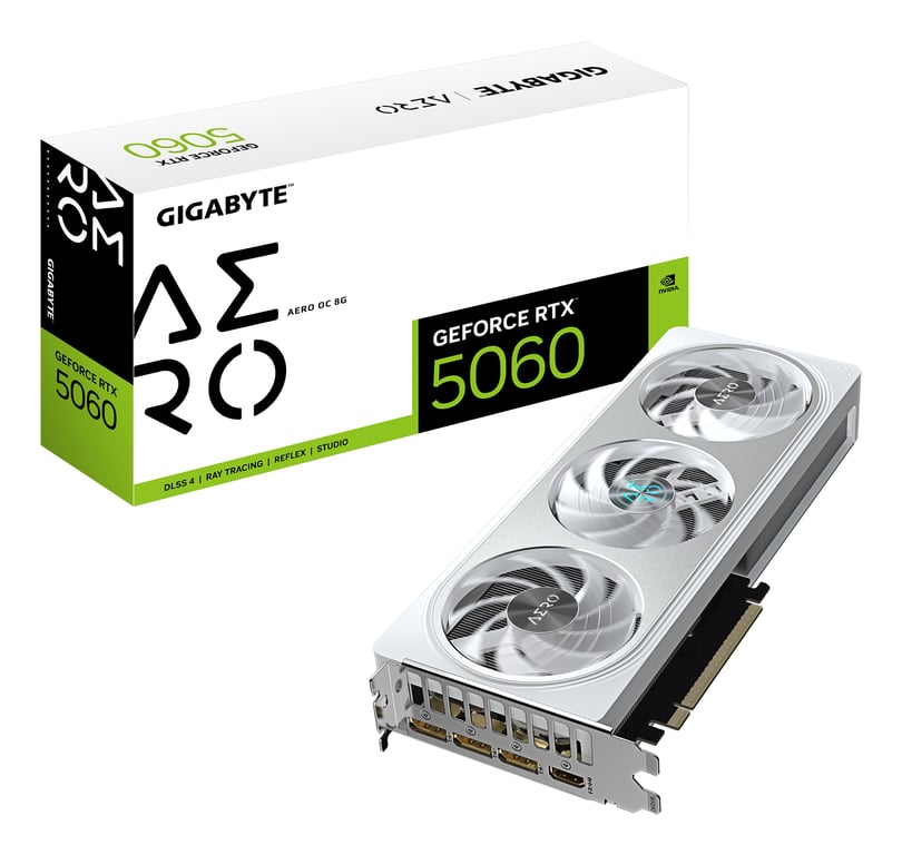 GIGABYTE GeForce RTX 5060 AERO OC 8G NVIDIA 8 GB GDDR7 GV-N5060AERO OC-8GD