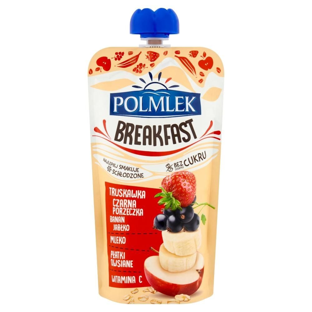 Polmlek Breakfast Przekąska truskawka czarna porzeczka banan jabłko 200 g