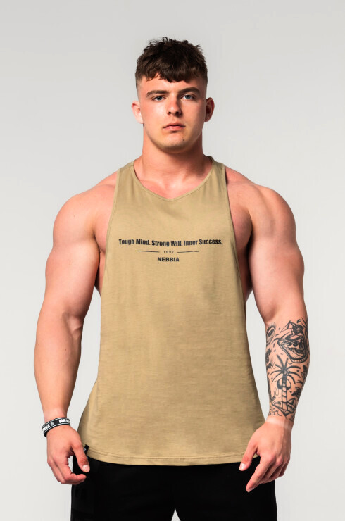 Koszulka męska Nebbia Gym Tank Top FLEXIN' 360Green M