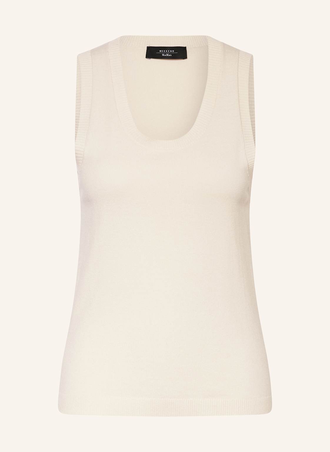 Weekend Max Mara Top Z Dzianiny Asbuurg weiss