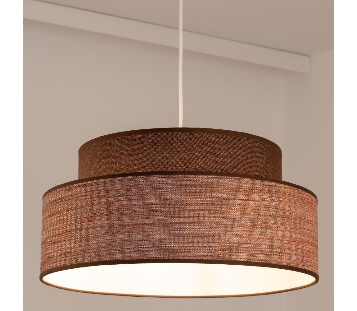 Żyrandol na lince GRACE 1xE27/60W/230V brązowy/beżowy