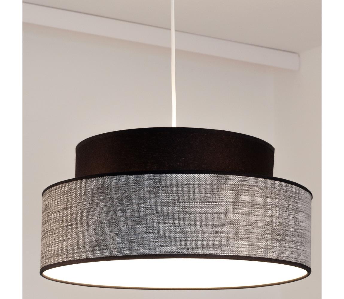 Żyrandol na lince GRACE 1xE27/60W/230V czarny/szary