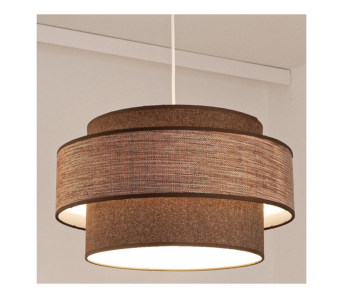 Żyrandol na lince GRACE 1xE27/60W/230V brązowy/beżowy