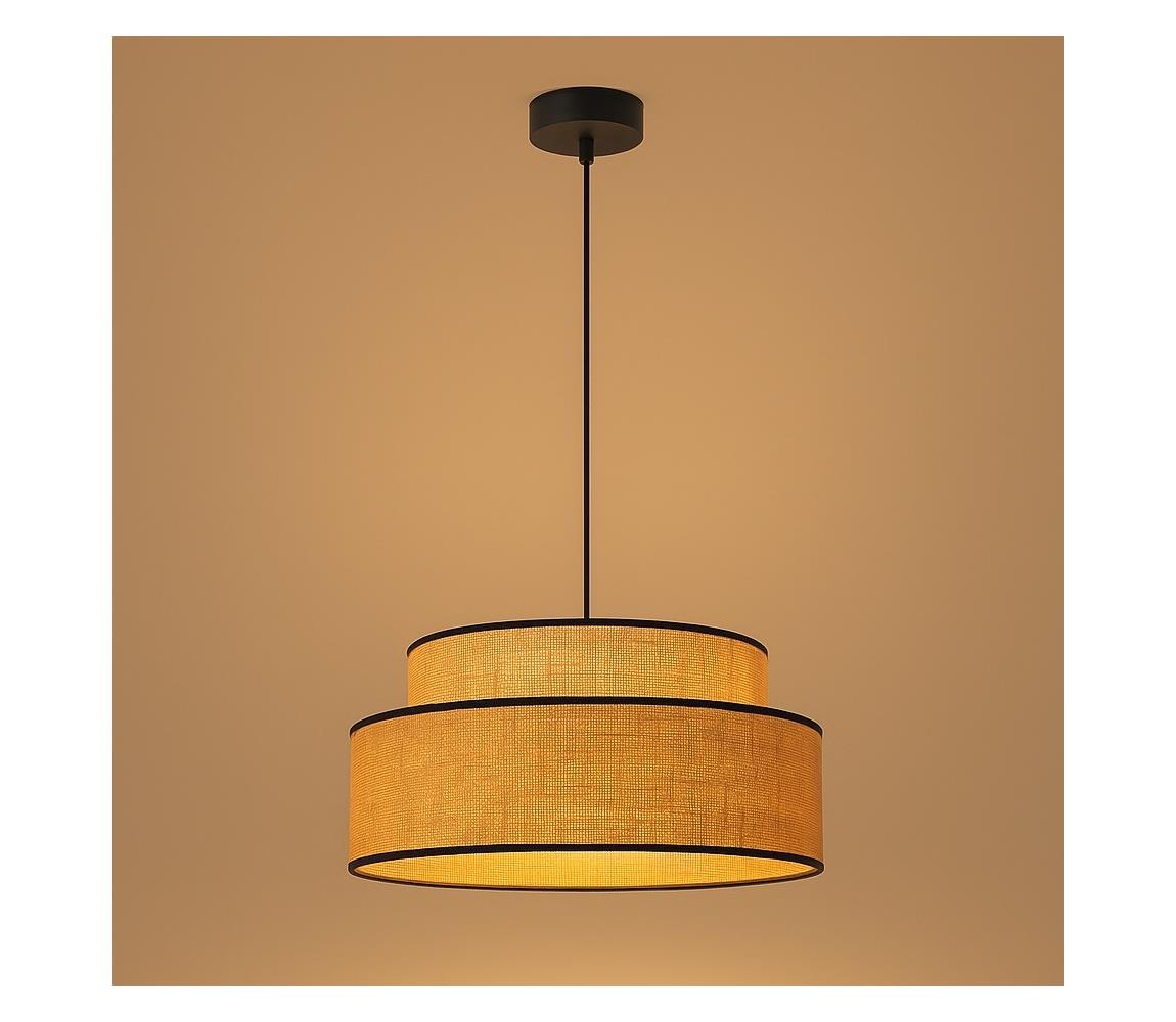 Żyrandol na lince BOHO 1xE27/60W/230V beżowy