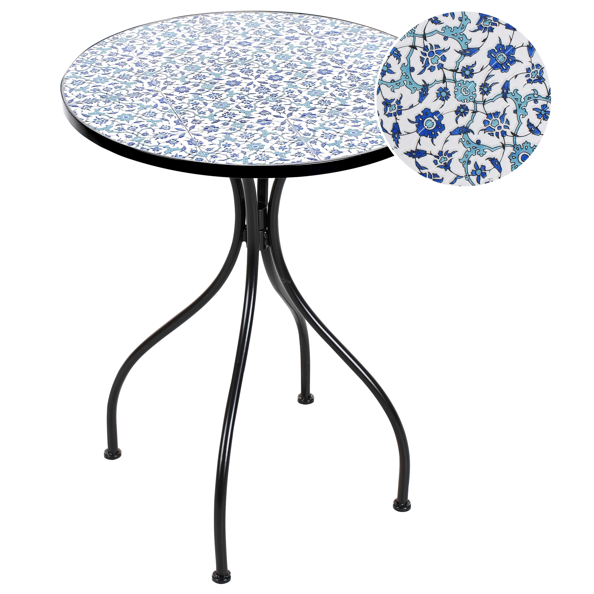 Stolik bistro CHAPECO 60 cm 60 cm Metal Czarny