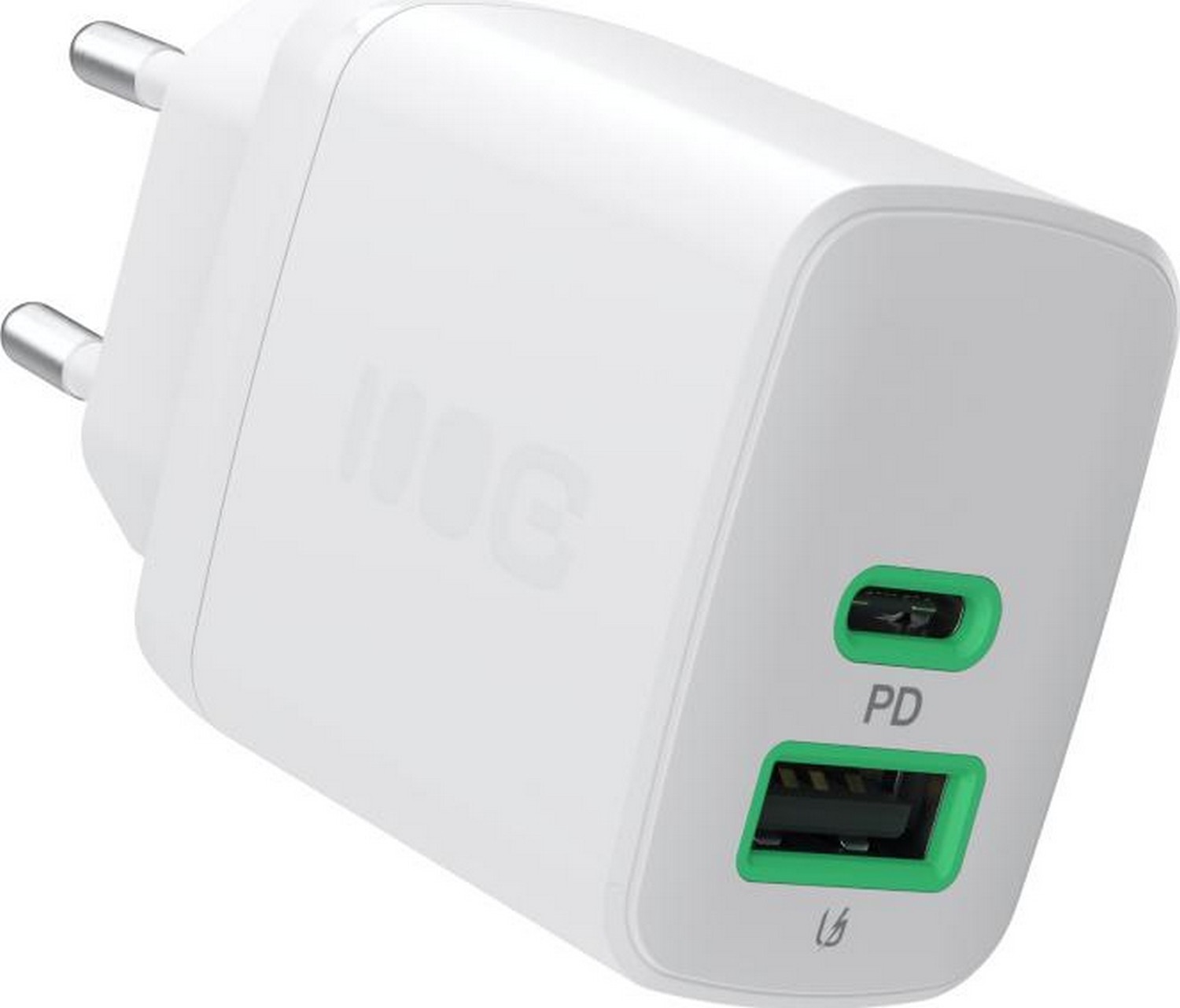 Greencell PowerSource Duo30 Biała Ładowarka sieciowa 30W USB-C USB-A Power Delivery QC3.0- 1x USB-C, 1x USB-A