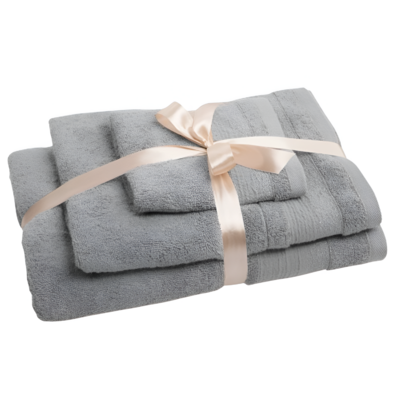 Komplet ręczników April srebrny 3 sztuki EUROFIRANY