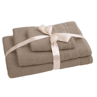 Komplet ręczników April beżowy 3 sztuki EUROFIRANY