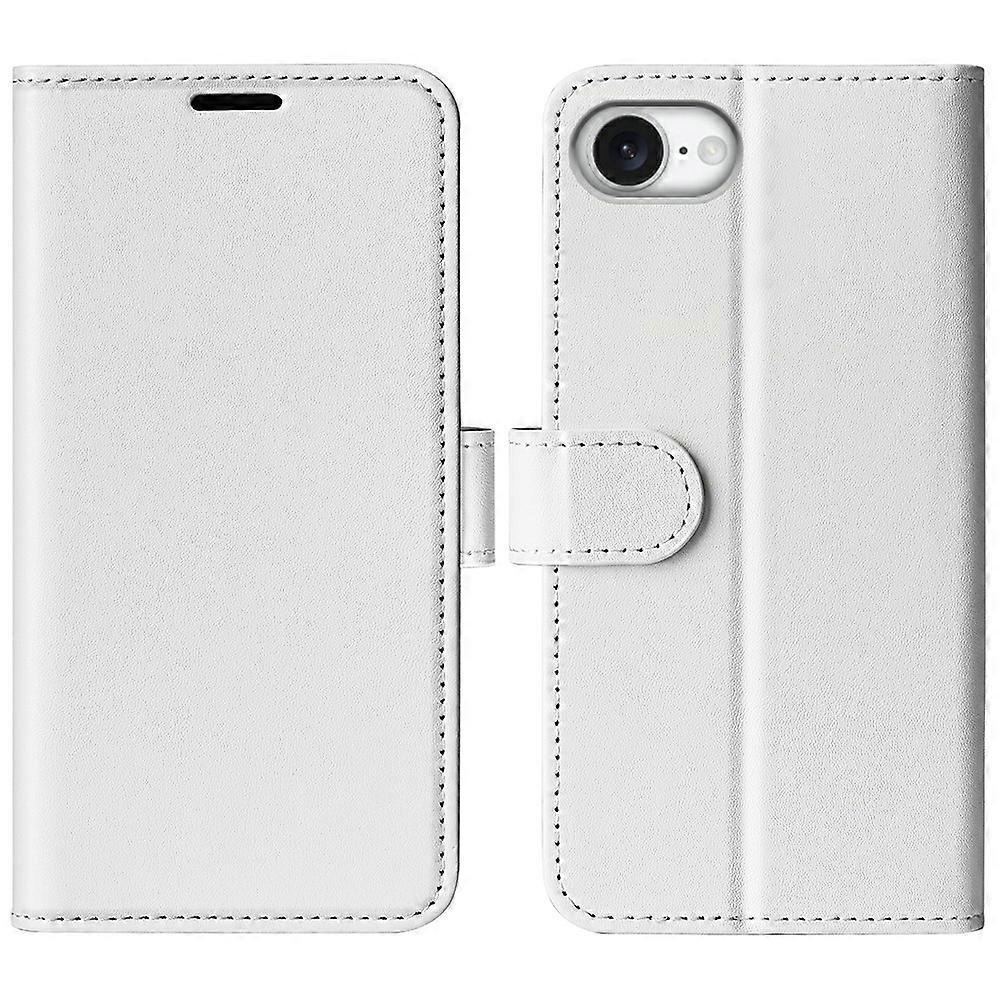 Dla iPhone SE (2025) Etui z portfelem Crazy Horse Texture Stand Skórzany pokrowiec na telefon - biały Wielobarwny White