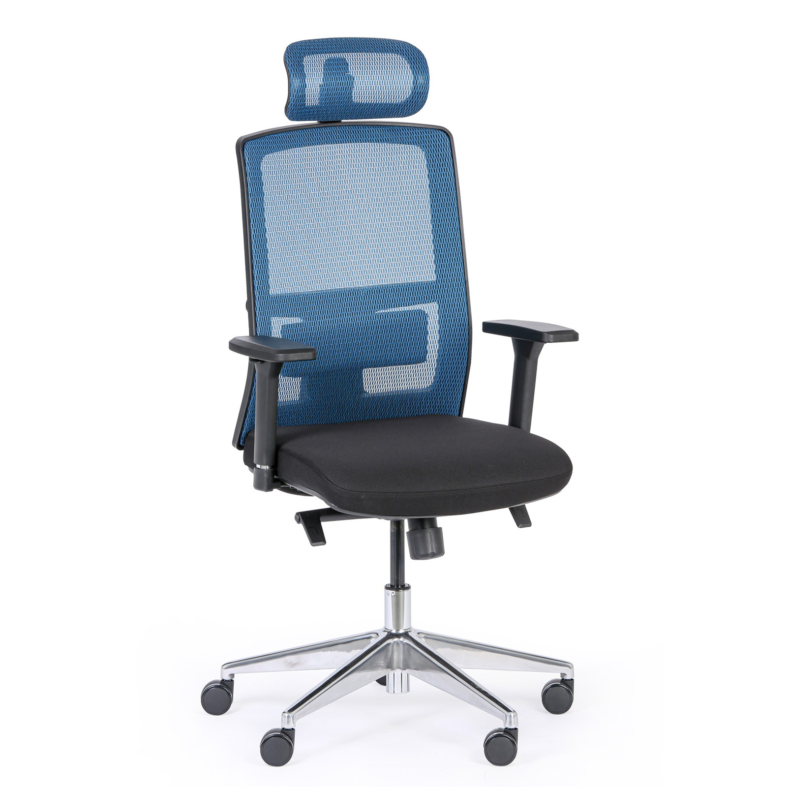 B2B Partner Krzesło biurowe NED MF, czarny/niebieski