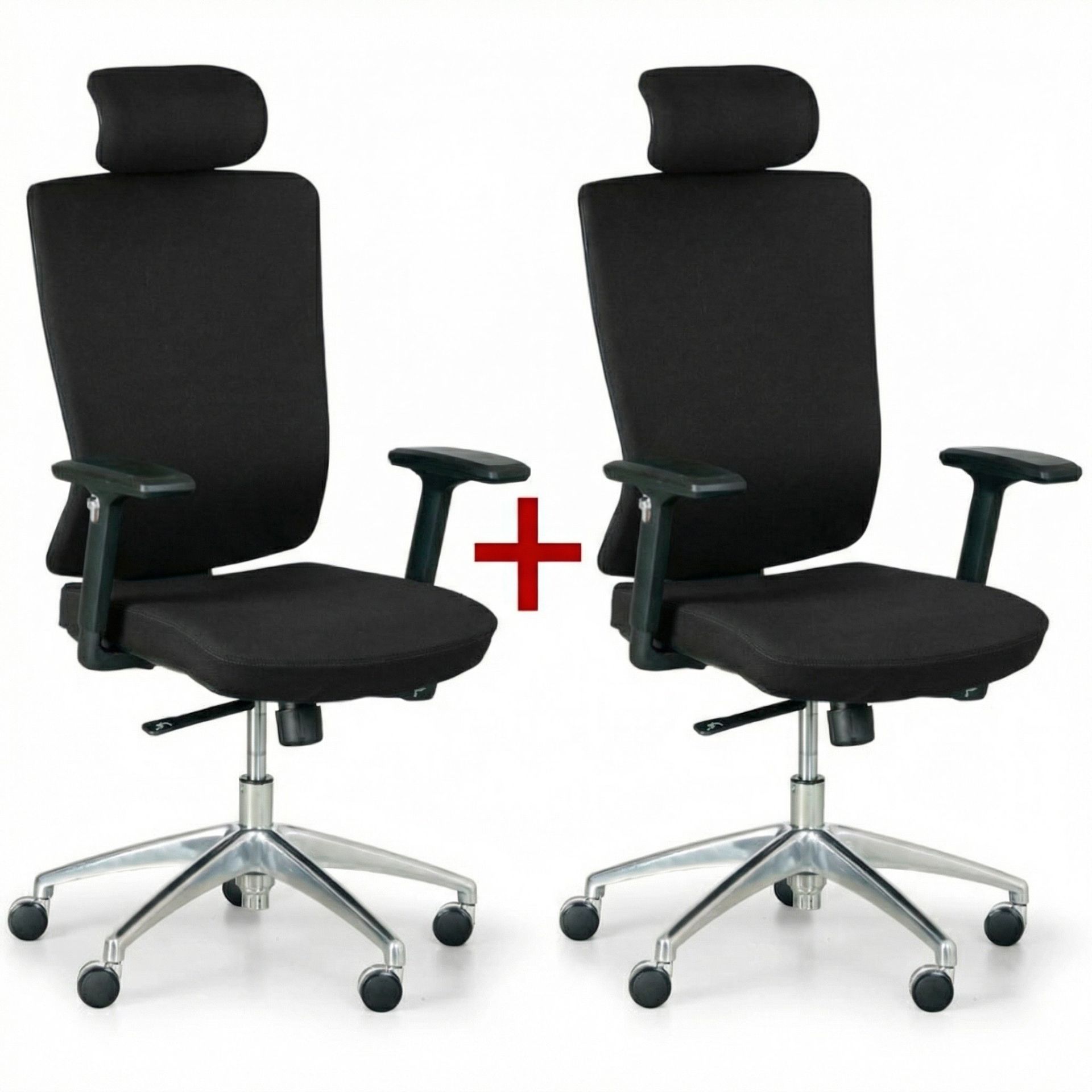 B2B Partner Krzesło biurowe NED F 1+1 GRATIS, czarny