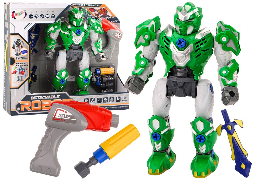 Zielony Robot Do Skręcania Akcesoria Dzwieki