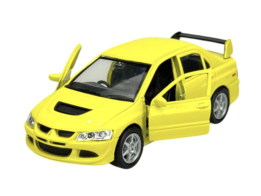 WELLY MITSUBISHI LANCER EVOLUTION VIII ŻÓŁTY 1:34 SAMOCHÓD NOWY METALOWY MODEL