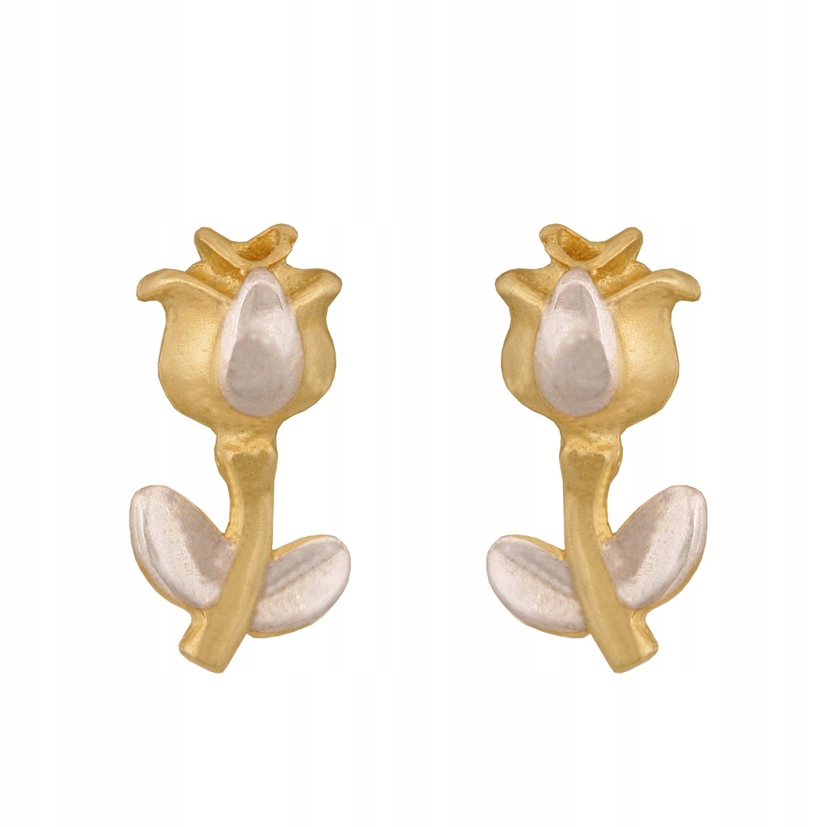 Złote Kolczyki Na sztyft 585 1.40 g DZIEŃ KOBIET