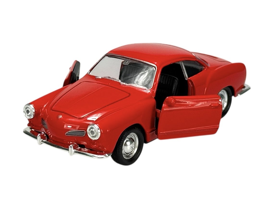 WELLY OLD TIMER VW VOLKSWAGEN KARMANN GHIA COUPE CZERWONY 1:34 SAMOCHÓD NOWY METALOWY MODEL