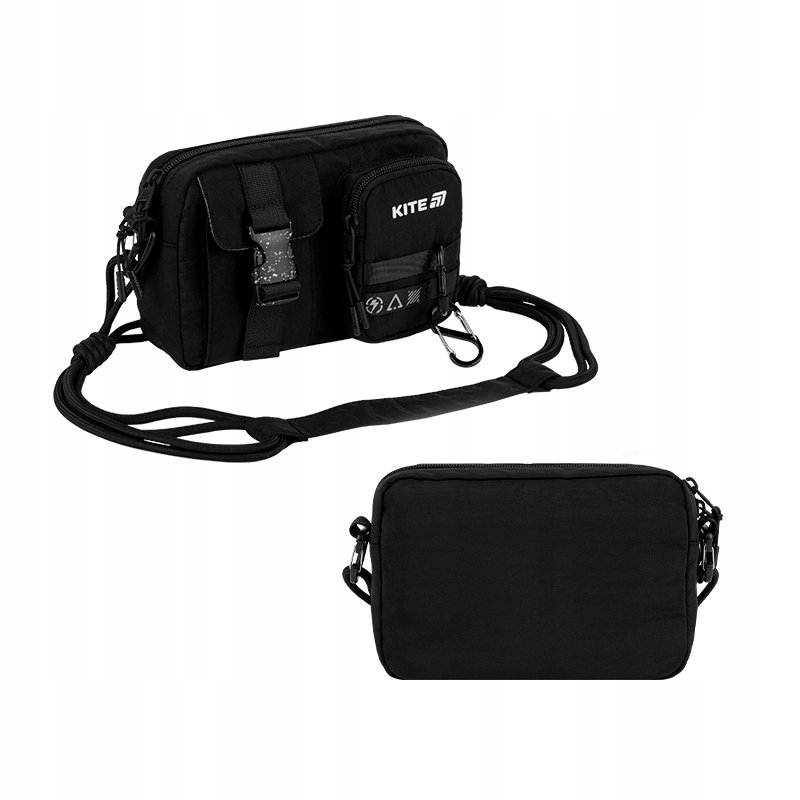 TOREBKA CROSSBODY TORBA NA RAMIE CZARNA MŁODZIEŻOWA KITE