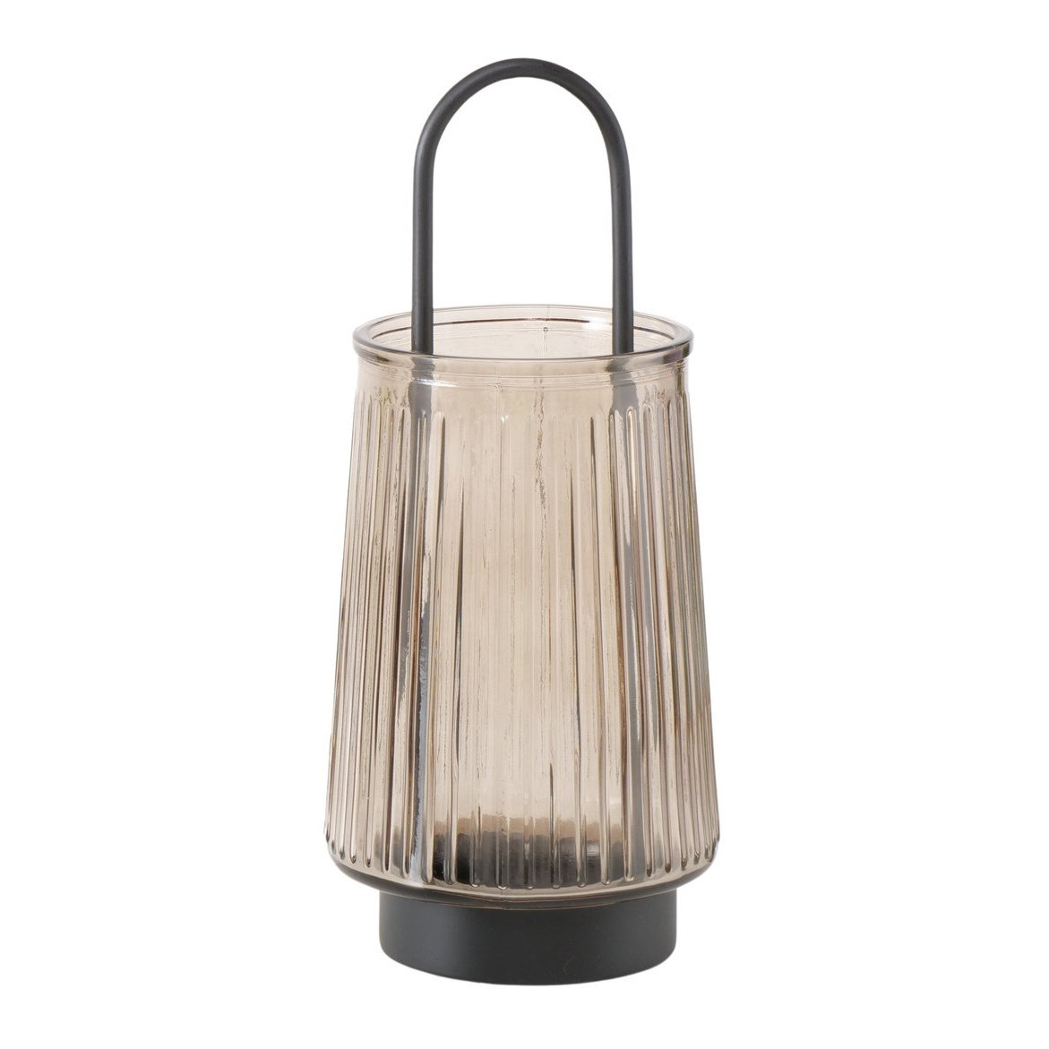 Szklany świecznik z uchwytem IVER, 25,5 cm