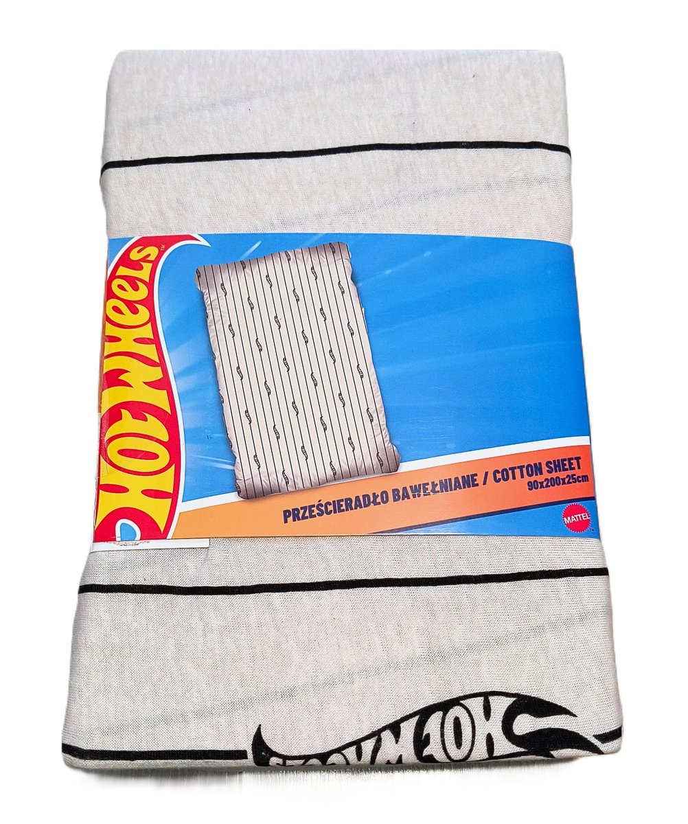 HOT WHEELS Prześcieradło z gumką Dziecięcex bawełna 90 x 200 cm