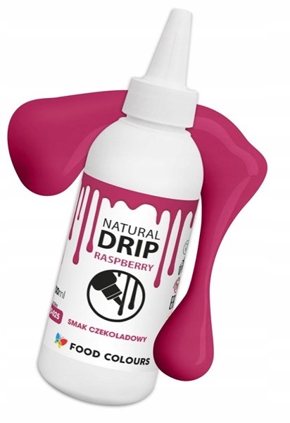Polewa Czekoladowa Drip Sos Na Tort Deser Monoporcje Różowy MALINA 100ml