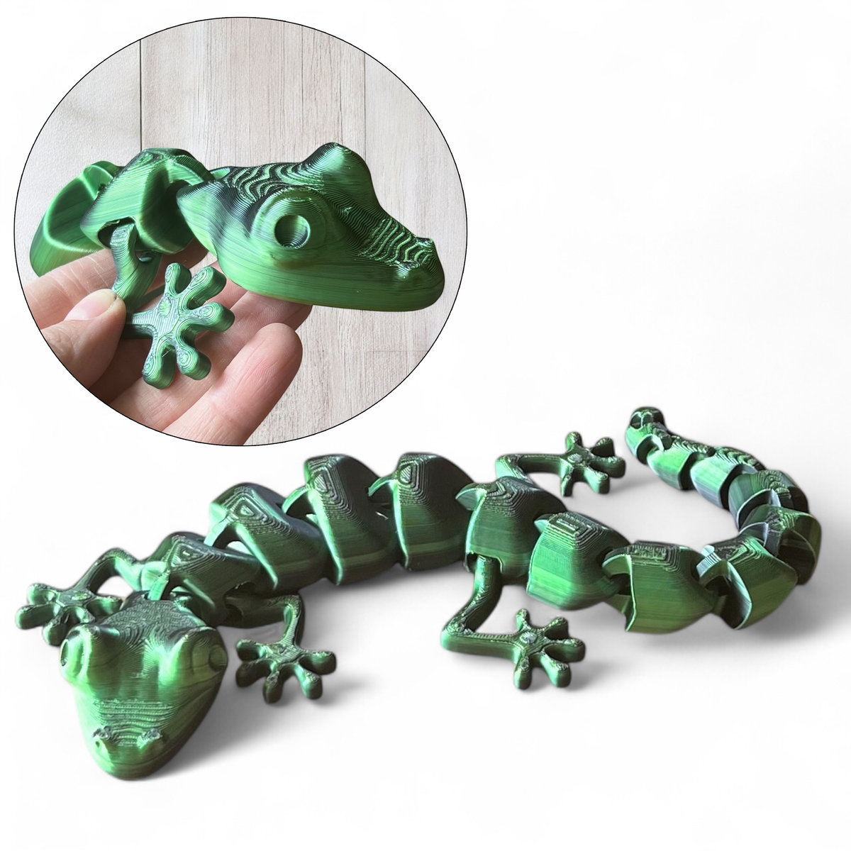 Figurka dekoracyjna 40 cm RUCHOMA jaszczurka 3D lizard prezent dla dziecka