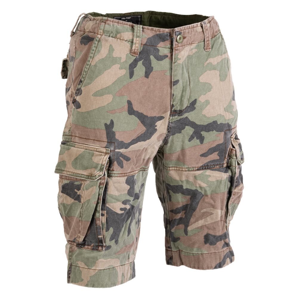 spodnie bojówki krótkie US VINTAGE SHORSTS PREWASH WOODLAND-3XL