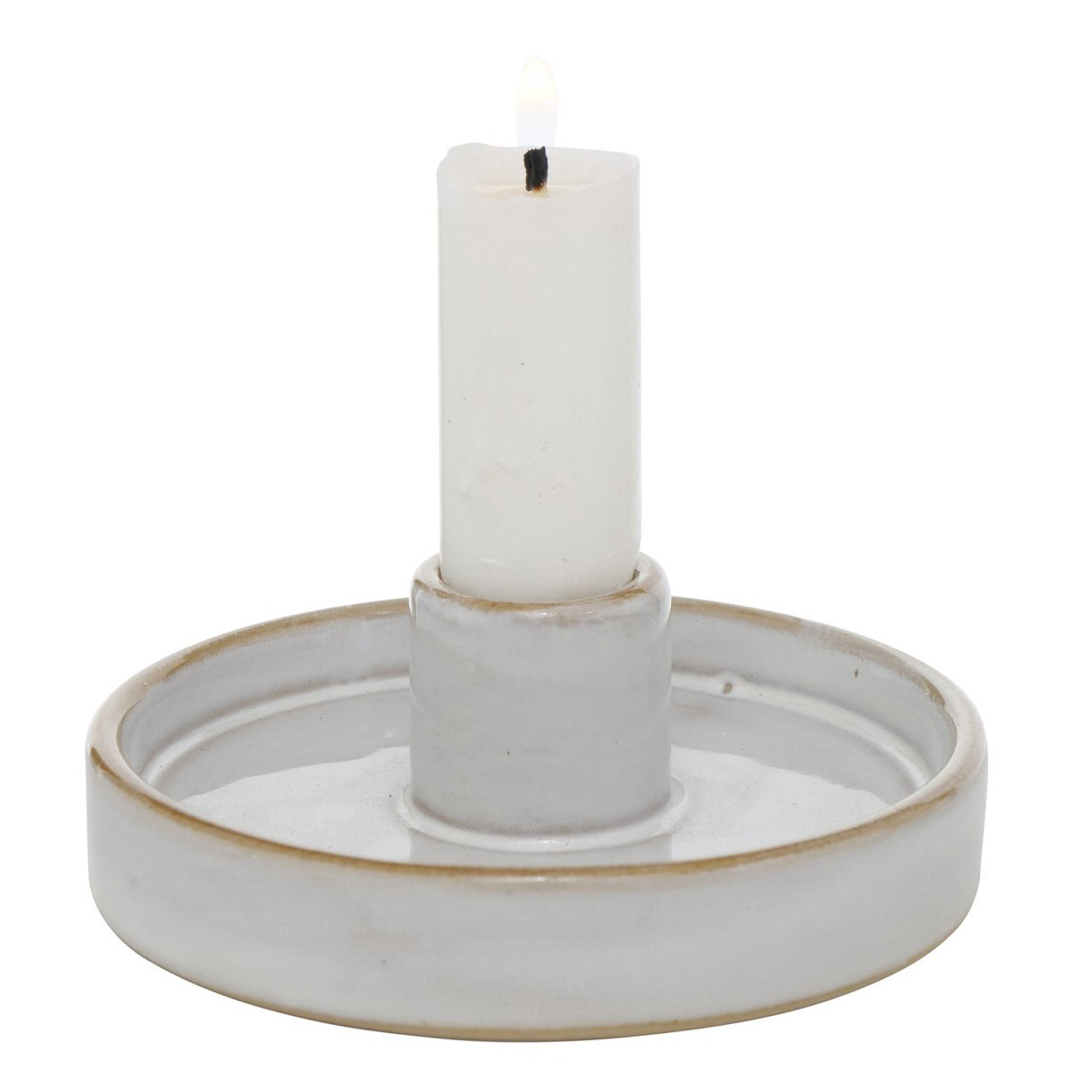 Okrągły świecznik porcelanowy MARIMA, 4 cm