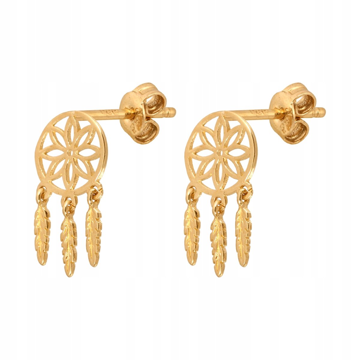 Złote Kolczyki Na sztyft 585 1.00 g