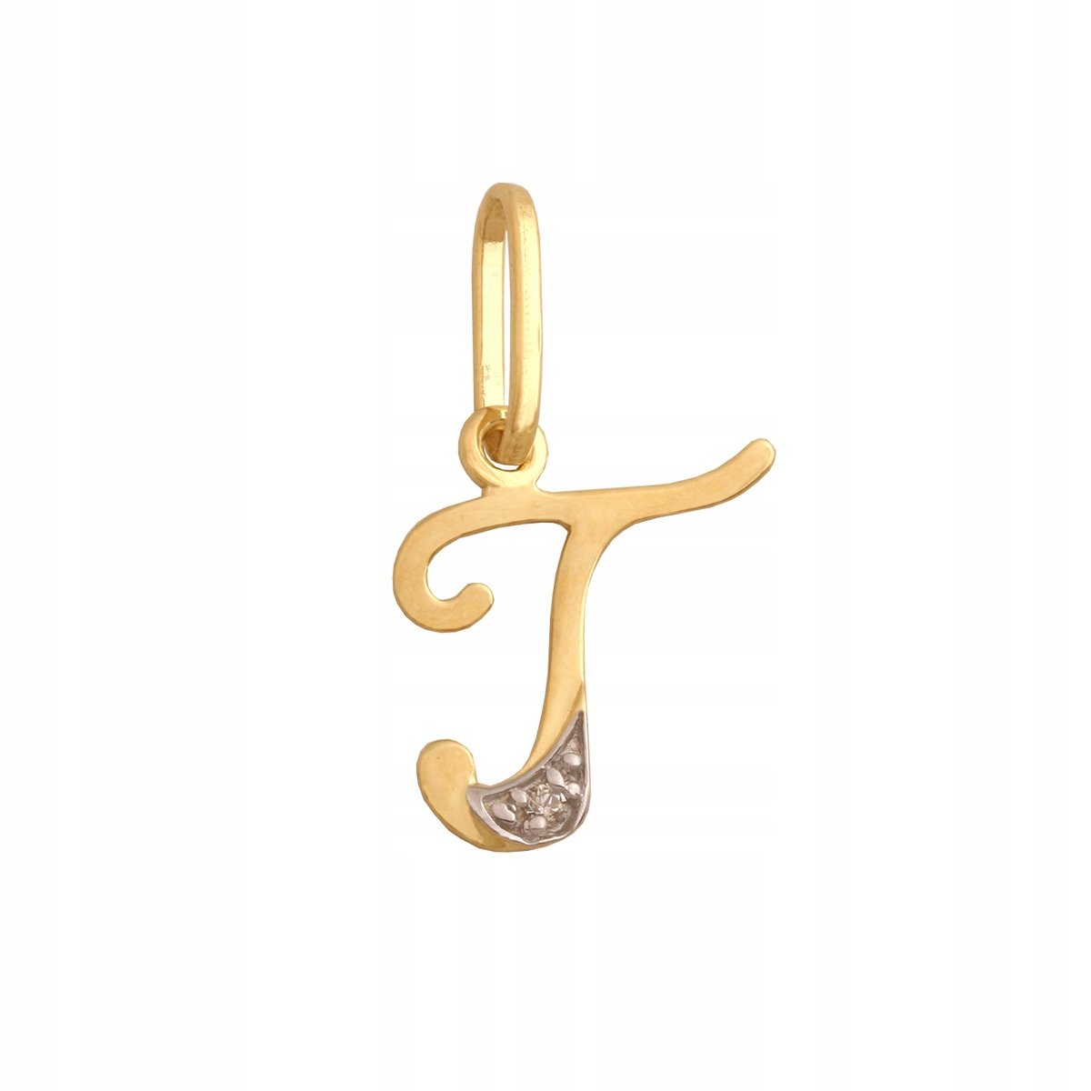 Złota Zawieszka Literka 585 0.40 g Cyrkonia