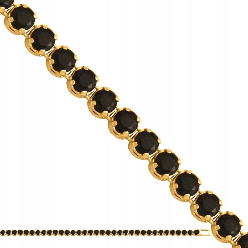 ZŁOTA Bransoletka Damska 585 19.5 cm 1.90 g Rodium