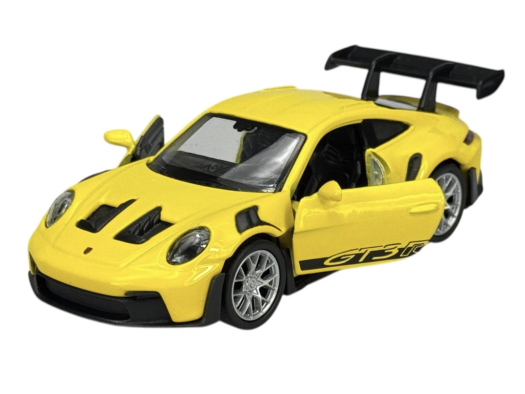 WELLY PORSCHE 911 992 GT3 RS ŻÓŁTY 1:34 SAMOCHÓD NOWY METALOWY MODEL