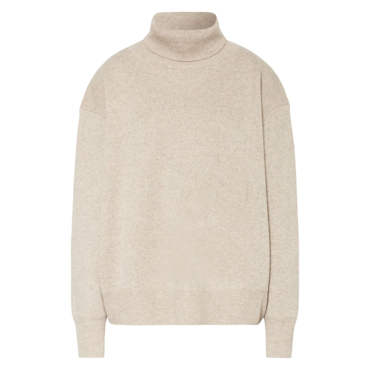 Sweter damski Delicatelove Copenhagen golf wełna kaszmir beżowy-S