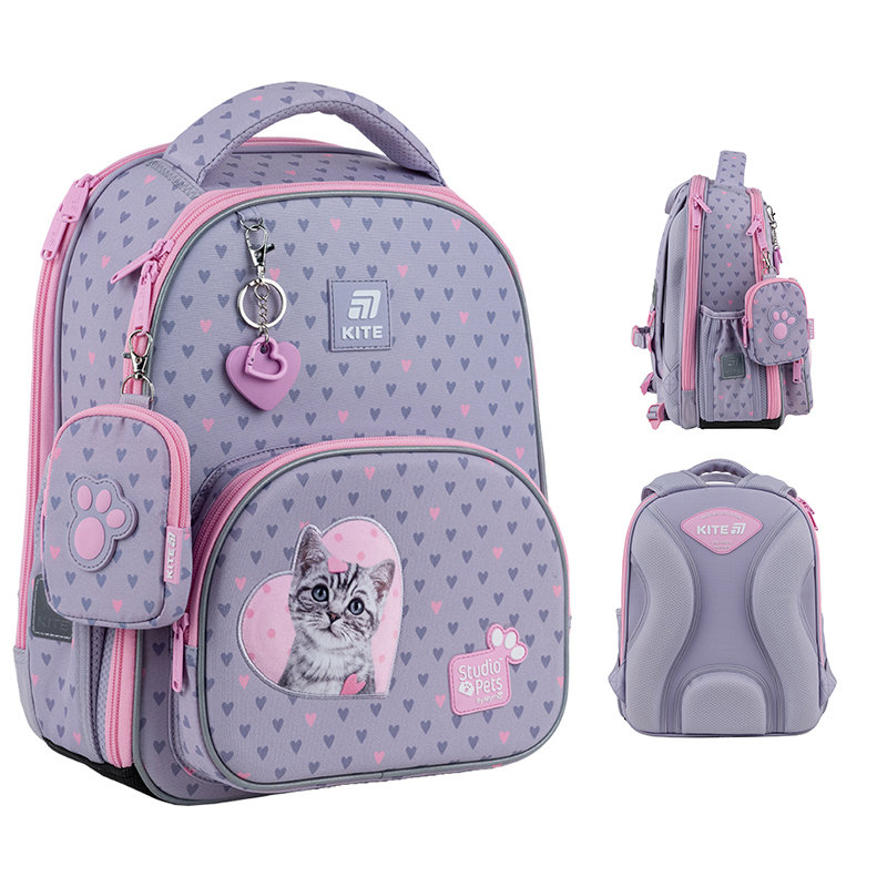 PLECAK SZKOLNY TORNISTER KLASA 1-3 DLA DZIEWCZYNEK STUDIO PETS KITE