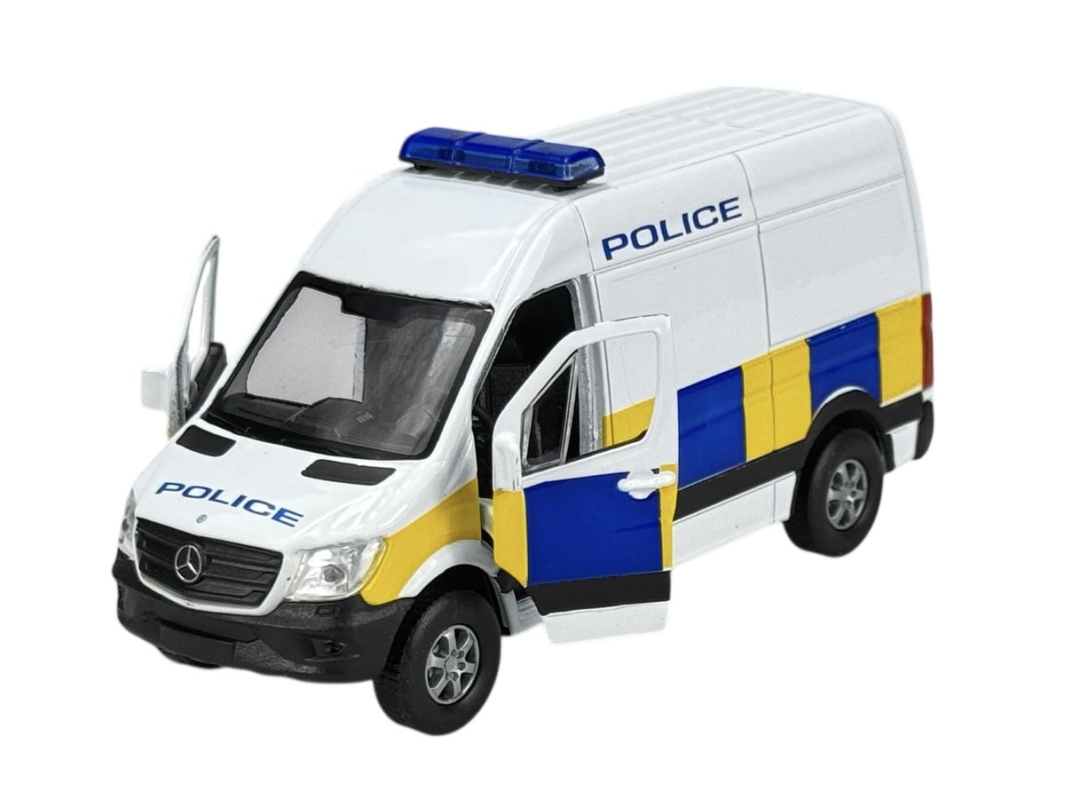 WELLY MERCEDES-BENZ SPRINTER PANEL VAN POLICJA UK 1:34 SAMOCHÓD NOWY METALOWY MODEL