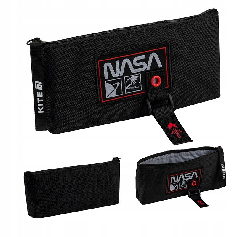Piórnik saszetka szkolny dla chłopca czarny NASA Kite