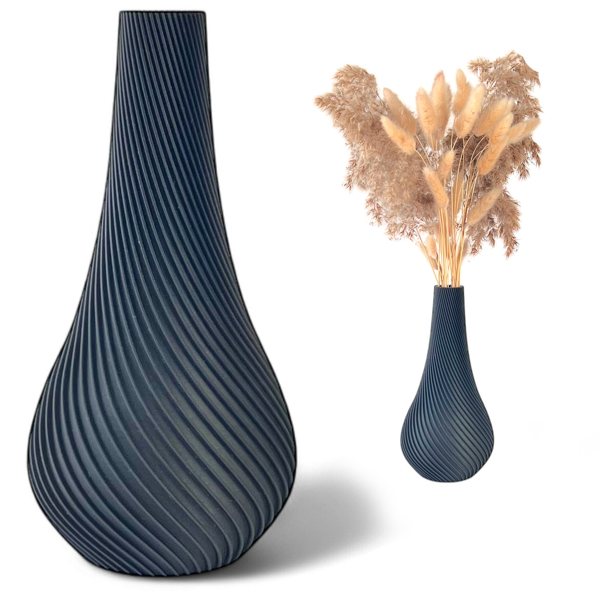 Wazon na kwiaty nietłukący 20 cm Nowoczesny wazon grafitowy dekoracja domu