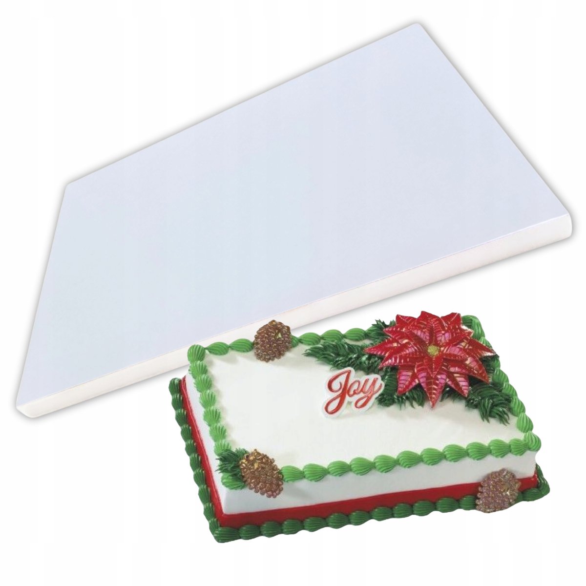 Podkład pod tort styrodur biały gruby podkładka na ciasto święta 45x35 cm