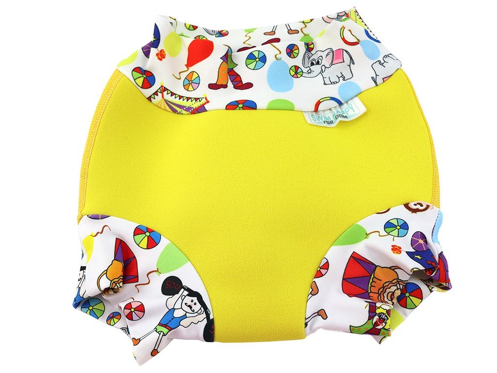 Neoprenowa pieluszka wielorazowa do pływania żółta 2XL