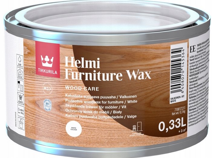 TIKKURILA HELMI FURNITURE WAX OCHRONNY WOSK DO MEBLI BIAŁY 0,33L