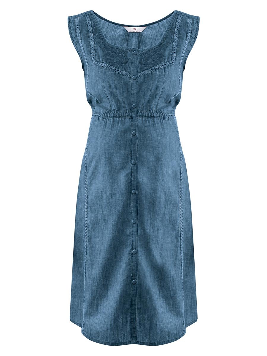 Damska sukienka ciążowa midi jeansowa Bellybutton Maternity, r.36